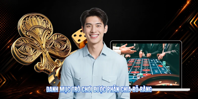 Danh Mục Trò Chơi Được Phân Chia Rõ Ràng